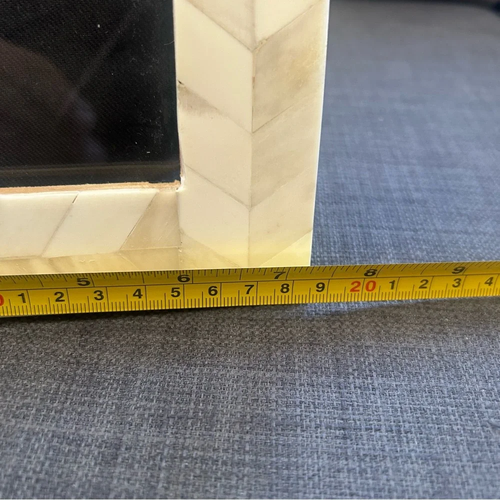 Handmade Genuine Rare Camel Bone Chevron Pattern Photo Frame #0915255